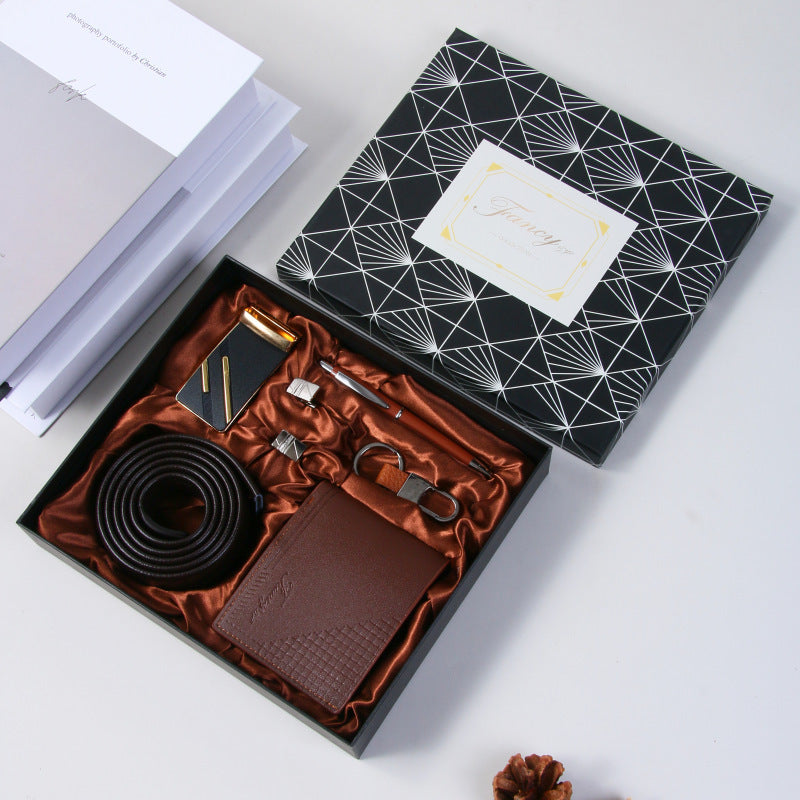 Grenzüberschreitendes Geschenk für Männer, Geschäftsgeschenk, Anzug, Gürtel, Brieftasche ,Weihnachtsgeschenk